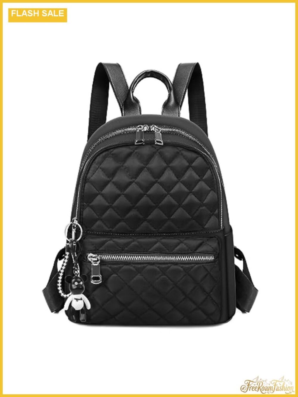 Quilted Nylon Backpack Women Anti-Theft Daypack
